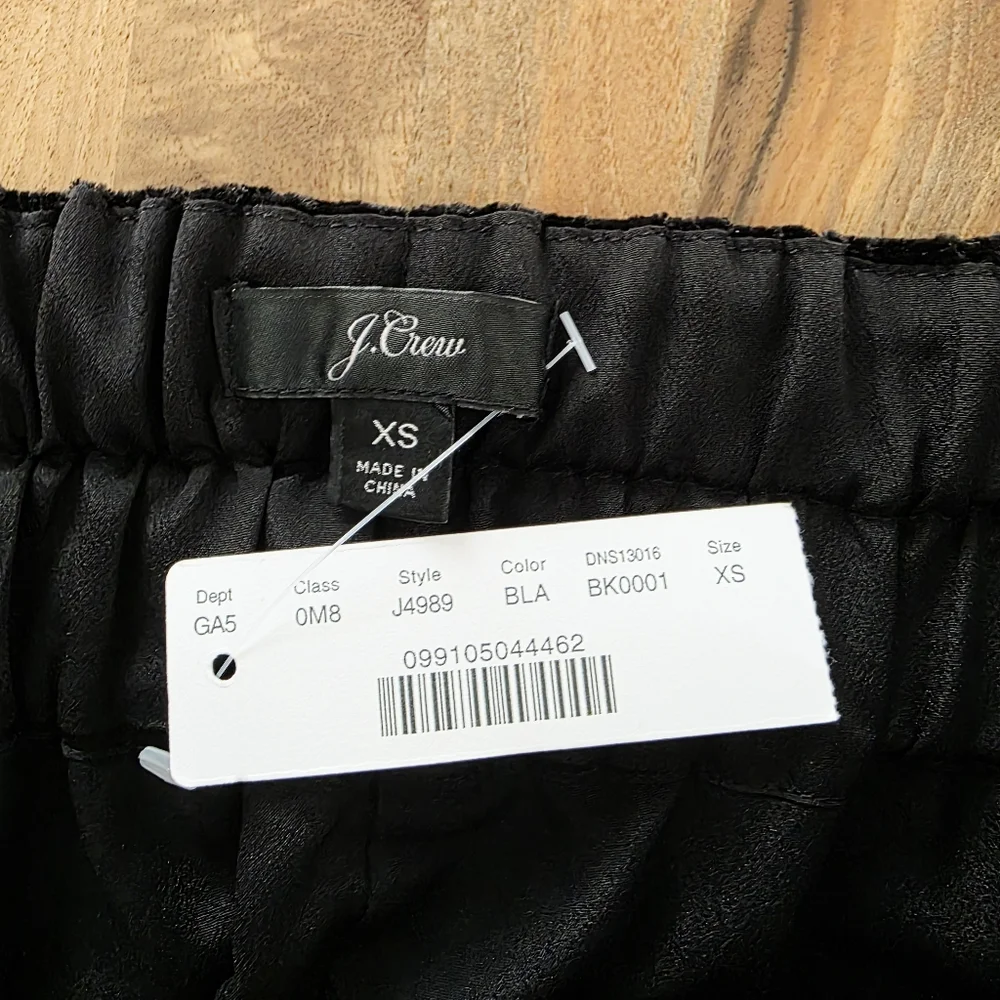 J.‎ Crew Black Velvet Elastic-Waist Pencil Skirt Size XS NWT